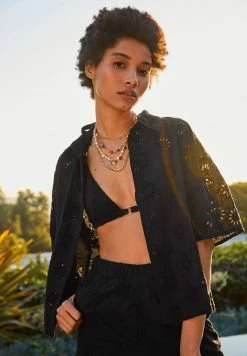 Next Damen SHORT SLEEVE - Hemdbluse - Black