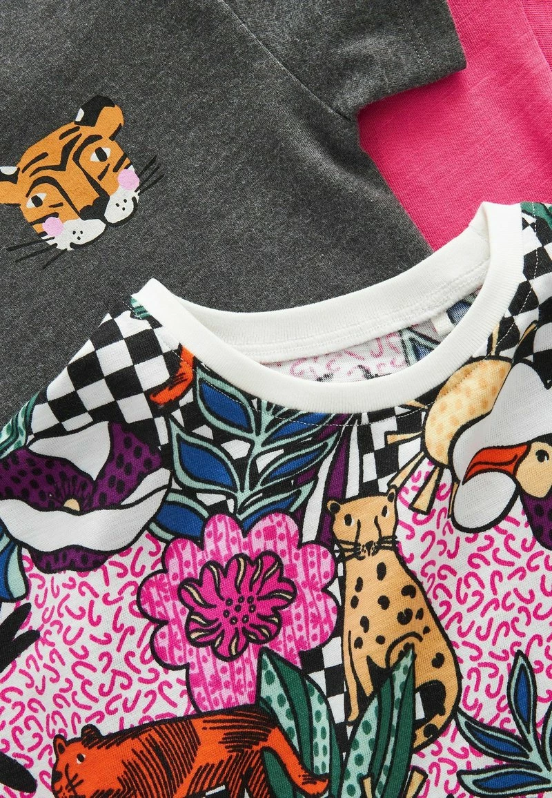 Next Kinder 3 PACK - T-Shirt Print - Pink /black – Bild 6