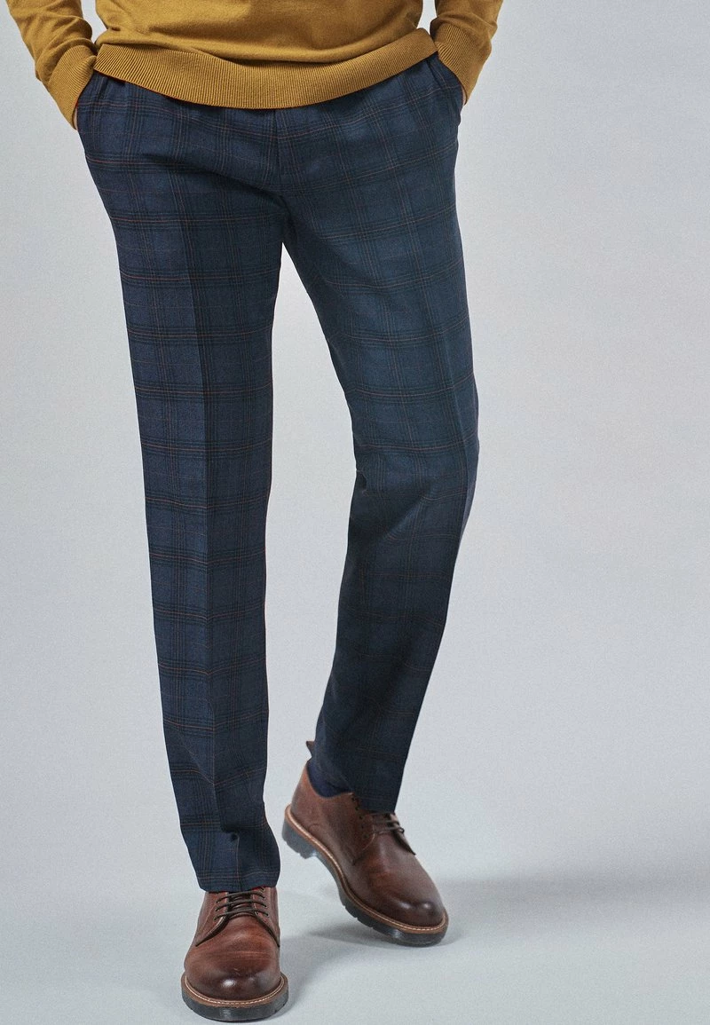 Next Herren REGULAR FIT CHECK - Chino - Blue