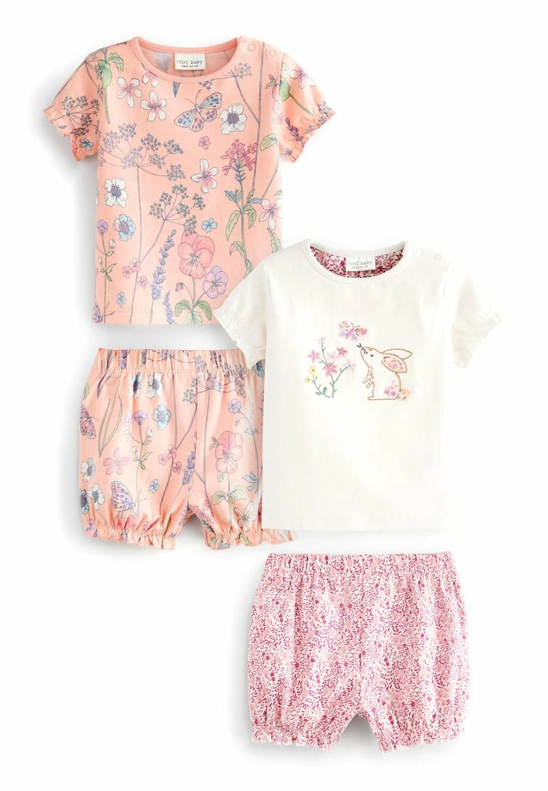 Next Kinder 2 PACK SET - Shorts - Pink Floral Bunny