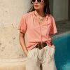 Next Damen TIE FRONT - Bluse - Coral Pink