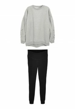 Next Damen SET - Nachtwäsche Set - Grey Broderie