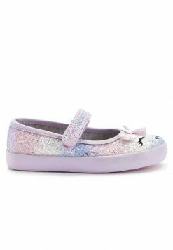 Next Kinder MARY JANE - Riemchenballerina - Purple Gliiter Unicorn