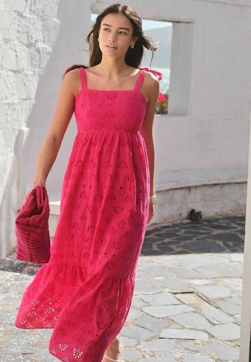 Next Damen BRODERIE - Freizeitkleid - Pink