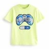 Next Kinder FLIPPY SEQUIN SHORT SLEEVE - T-Shirt Print - Lime Green Gaming Controller