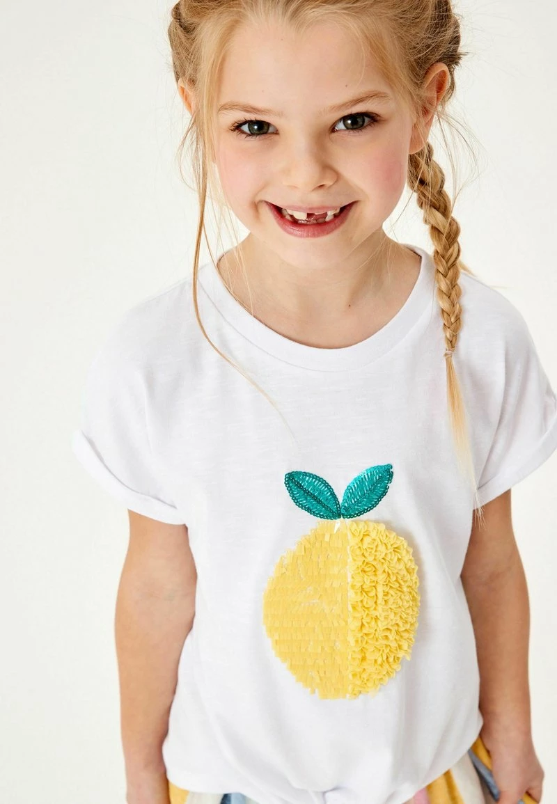 Next Kinder LEMON TIE FRONT - T-Shirt Print - White – Bild 2