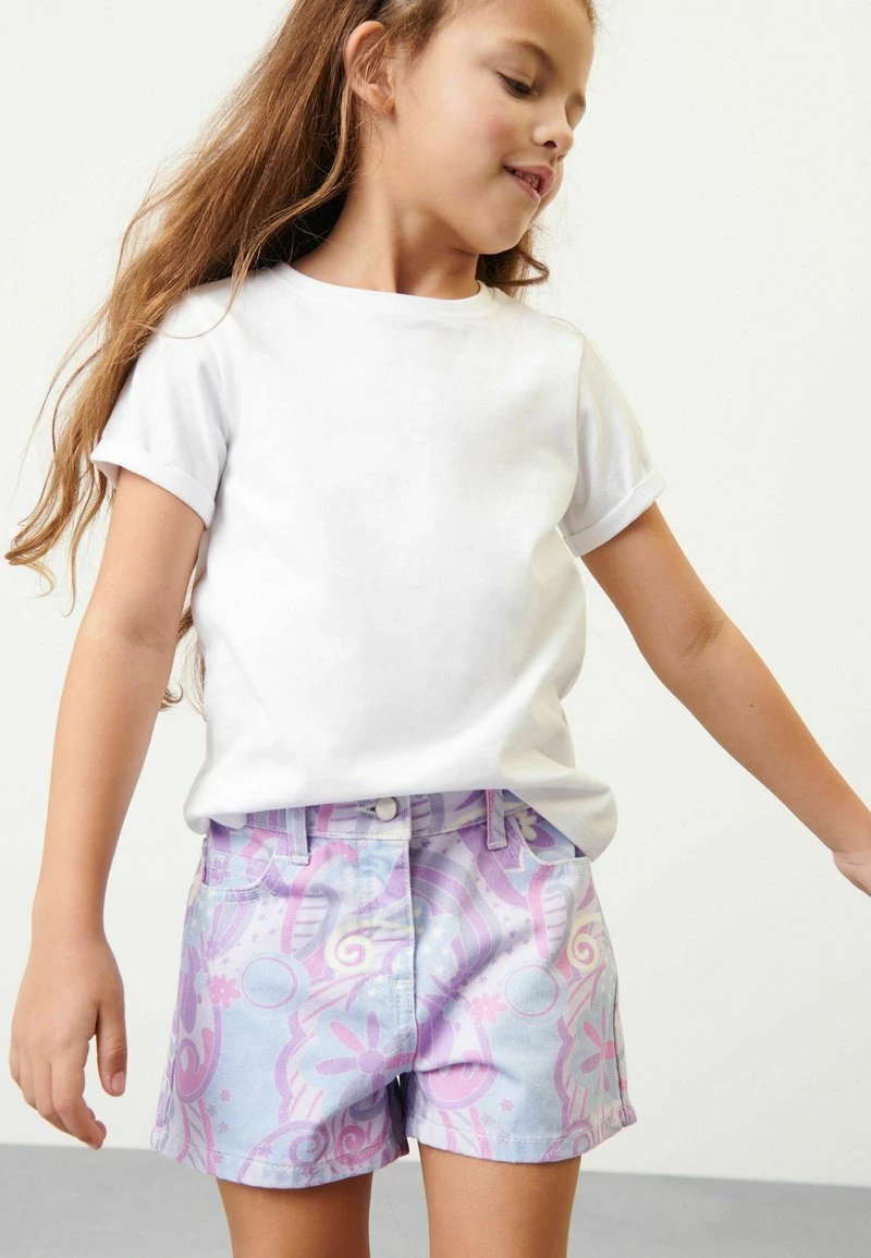 Next Kinder FRAYED HEM - Jeans Shorts - Purple Swirl Print – Bild 3