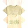 Next Kinder 3 PACK - T-Shirt Print - Lemon Yellow