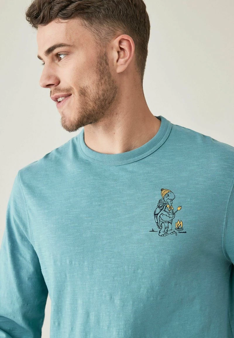 Next Herren GRAPHIC - T-Shirt Print - Blue Organic Cotton – Bild 4