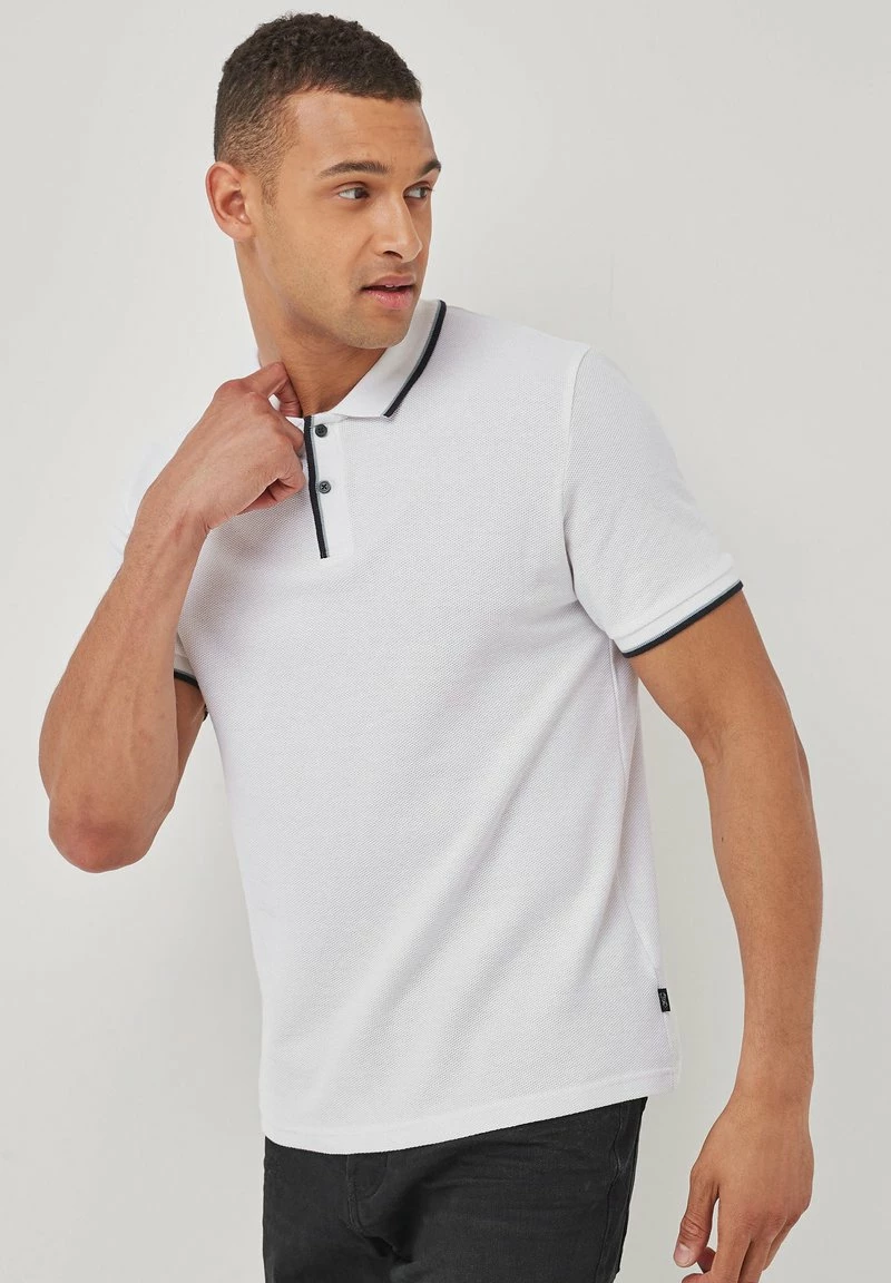 Next Herren TIPPED - Poloshirt - White