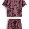 Next Kinder ALL OVER PRINTED SET - Shorts - Plum Purple