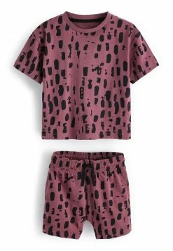Next Kinder ALL OVER PRINTED SET - Shorts - Plum Purple