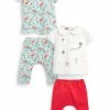 Next Kinder SET - Leggings - Hosen - Red White Blue Floral
