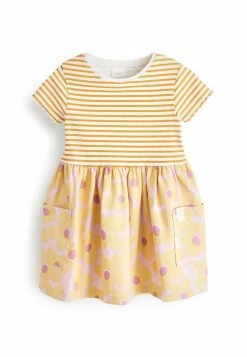Next Kinder FLORAL STRIPE DRESS - Freizeitkleid - Lilac Purple Yellow