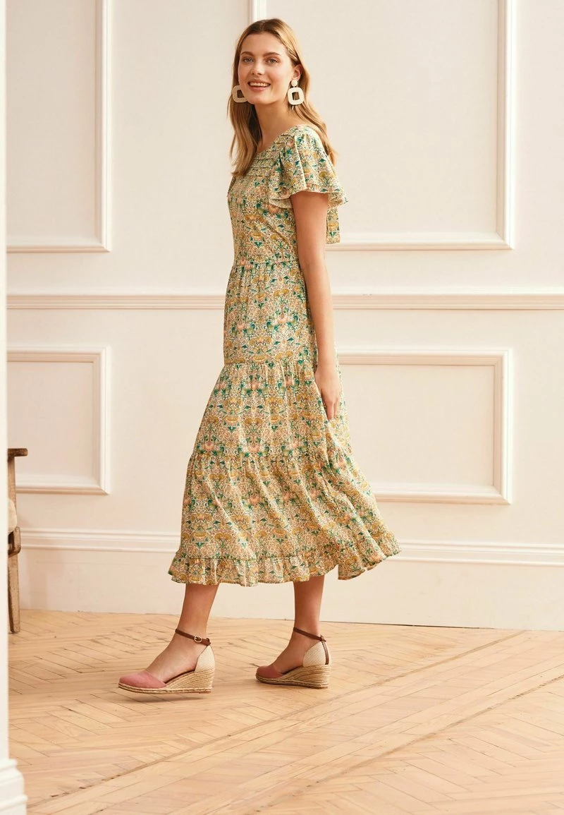 Next Damen TIER - Freizeitkleid - Morris & Co. Ecru White Floral