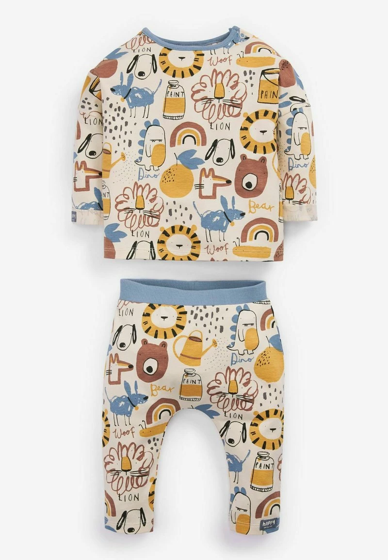 Next Kinder 4 PIECE SET - Leggings - Hosen - Blue Ochre Yellow Lion – Bild 2