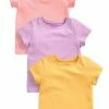 Next 3 PACK REGULAR FIT - T-Shirt Basic - Pink Purple | Kinder