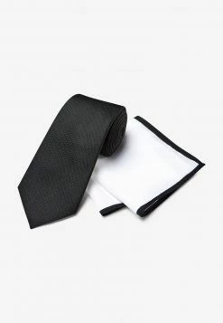 Next Herren SET - Einstecktuch - Black