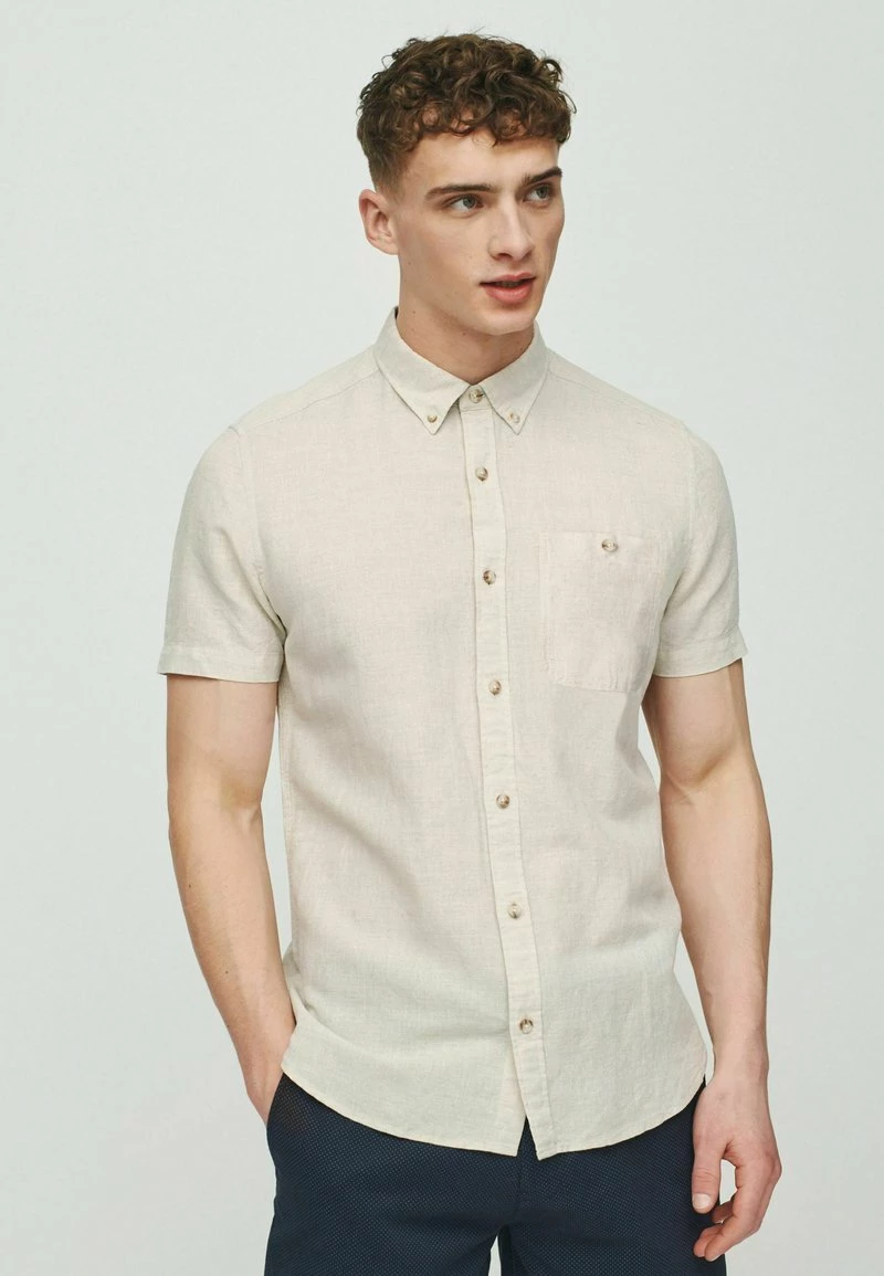 Next Herren SHORT SLEEVE - Hemd - Neutral Cream