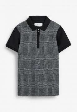 Next ZIP NECK SHORT SLEEVE - Poloshirt - Grey | Kinder