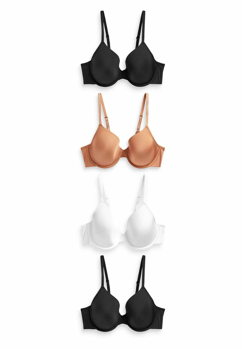 Next Damen 4PACK - T-Shirt BH - Black White Nude