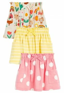 Next Kinder 3 PACK - A-Linien-Rock - Yellow Pink Beige