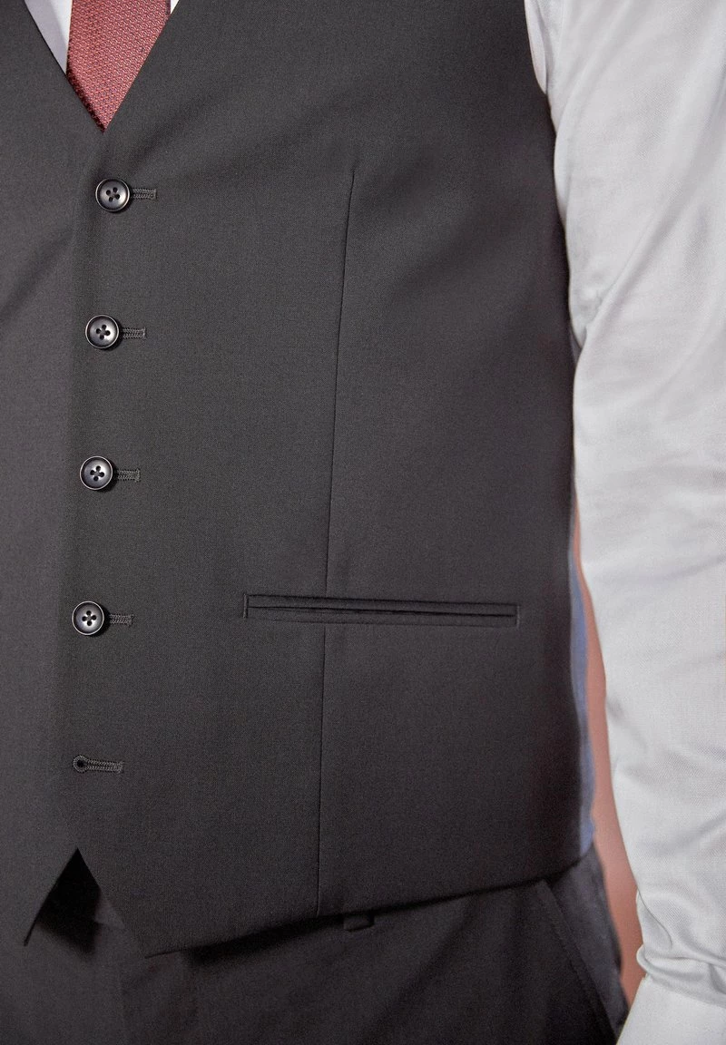 Next Herren SIGNATURE PLAIN SUIT: WAISTCOAT - Anzugweste - Black – Bild 5