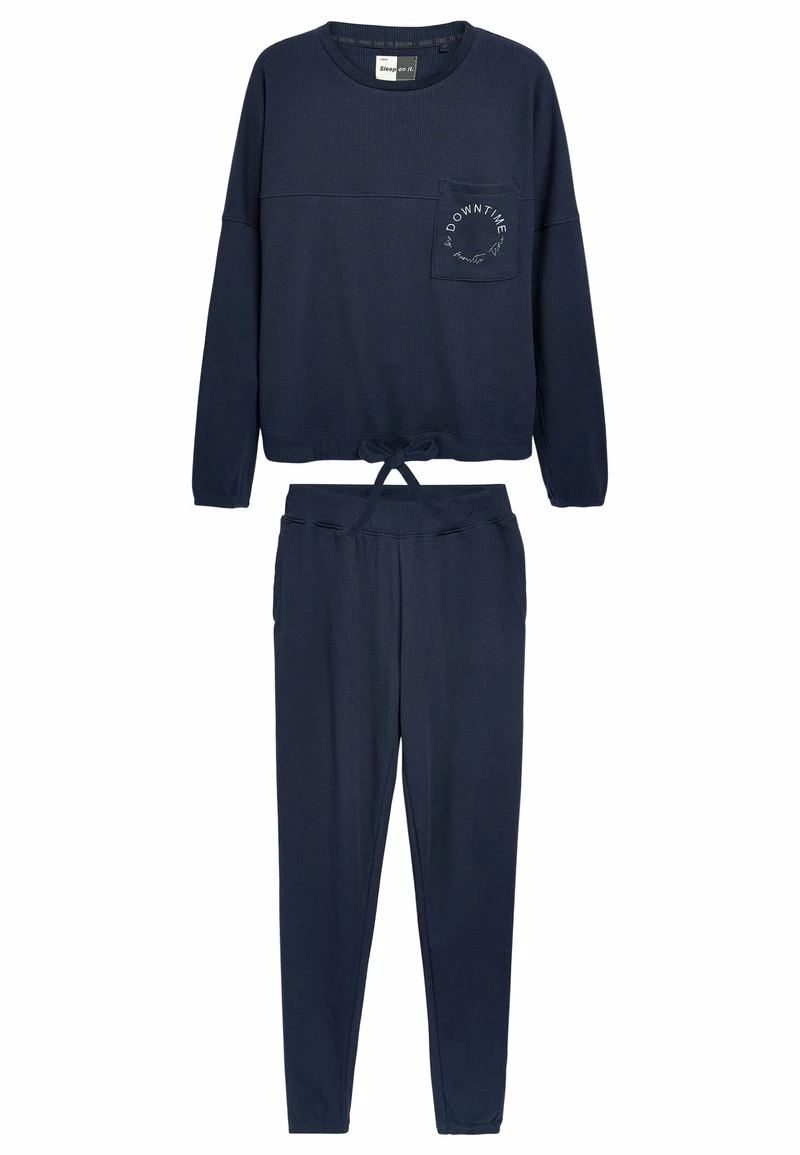 Next Damen BLEND WAFFLE - Nachtwäsche Set - Dark Blue – Bild 4