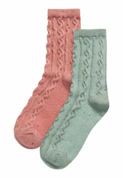 Next Damen PACK OF 2 CABLE BLEND BED - Socken - Multi Coloured