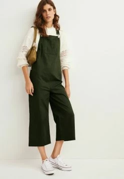 Next Damen TWILL - Latzhose - Khaki