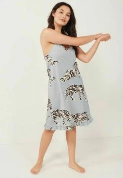 Next Damen 2 PACK - Nachthemd - Grey Tiger