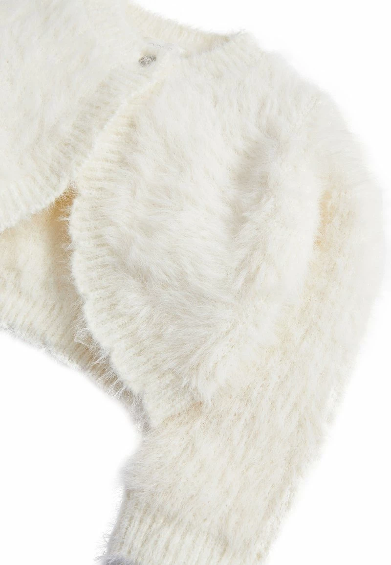 Next Kinder PINK SPARKLE FLUFFY SHRUG CARDIGAN (12MTHS-16YRS) - Strickjacke - White – Bild 3
