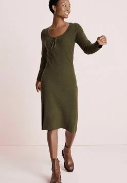 Next Strickkleid - Khaki | Damen