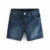 Next Kinder FRAYED HEM - Jeans Shorts - Blue