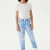 Next Kinder MOM - Jeans Straight Leg - Stone Blue Denim