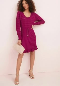 Next Damen STITCH DETAIL - Strickkleid - Purple