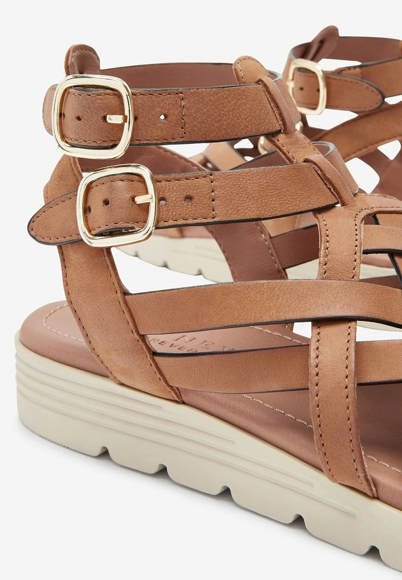 Next Damen Keilsandalette - Tan – Bild 5