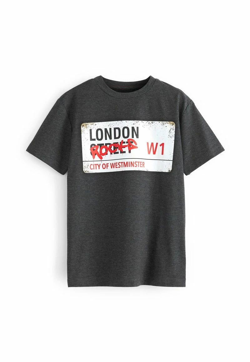 Next Kinder SHORT SLEEVE GRAPHIC - T-Shirt Print - Charcoal Grey London