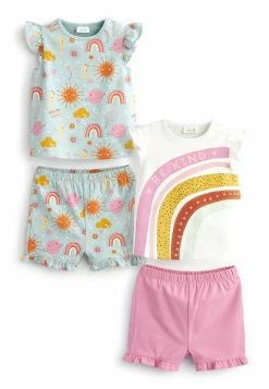 Next Kinder 2 PACK SET - Shorts - Pink And Green Rainbow
