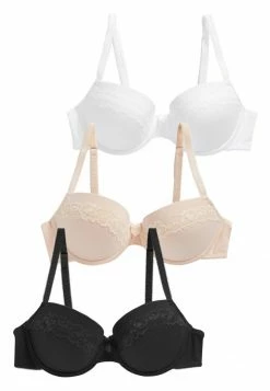 Next Damen EMILY LIGHT PAD PUSH UP BALCONY BRAS 3 PACK - Push-up BH - Black