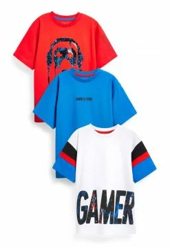 Next Kinder 3 PACK SHORT SLEEVE GRAPHIC - T-Shirt Print - Red Blue Gaming