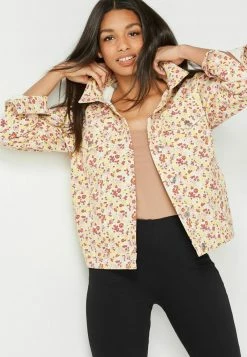 Next Damen OVERSIZED - Jeansjacke - Pink Ditsy