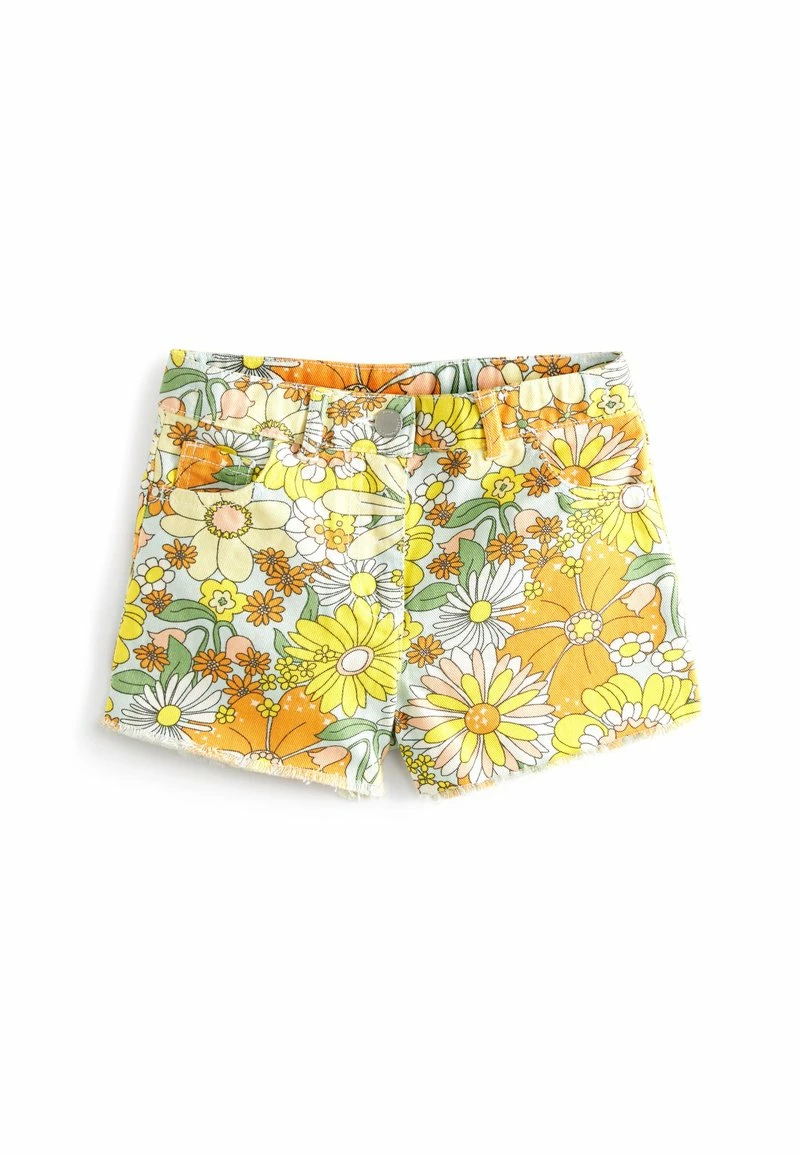 Next Kinder FRAYED HEM - Jeans Shorts - Retro Floral Print