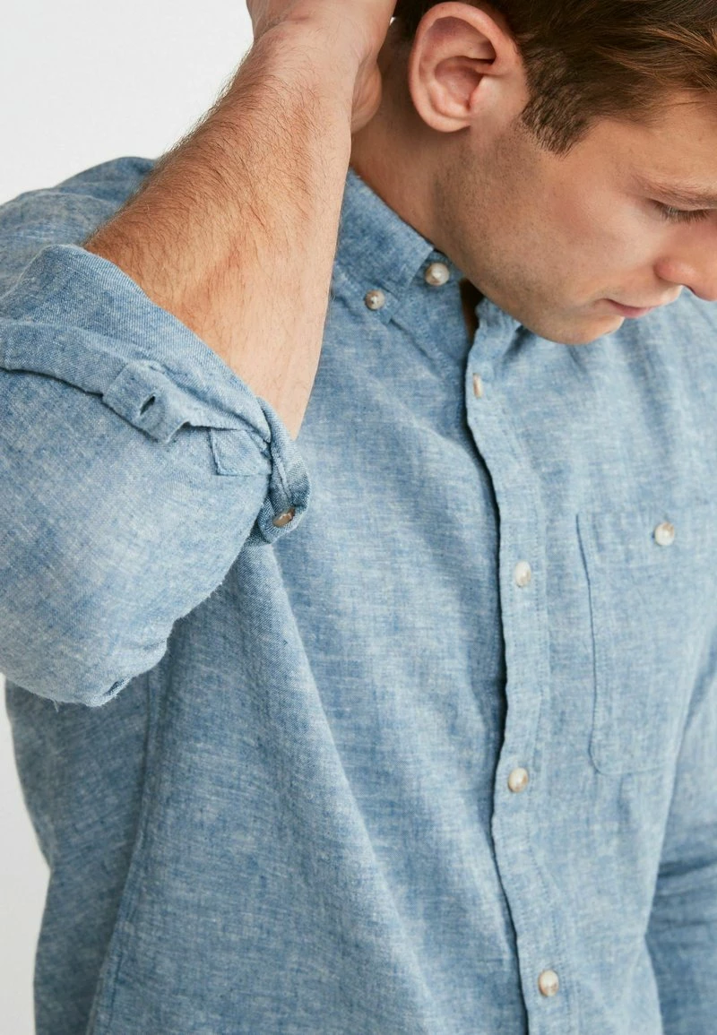Next Herren ROLL SLEEVE - Hemd - Blue – Bild 4