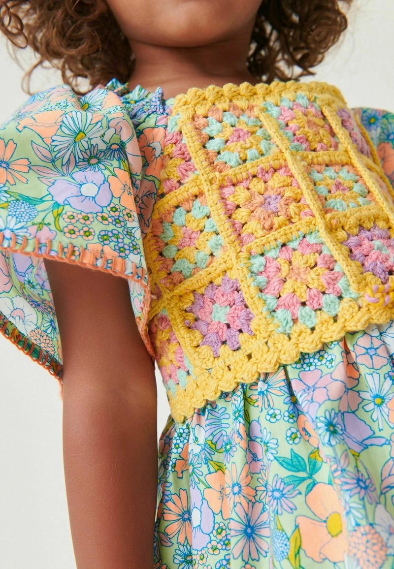 Next Kinder Strickpullover - Green Retro Print – Bild 3