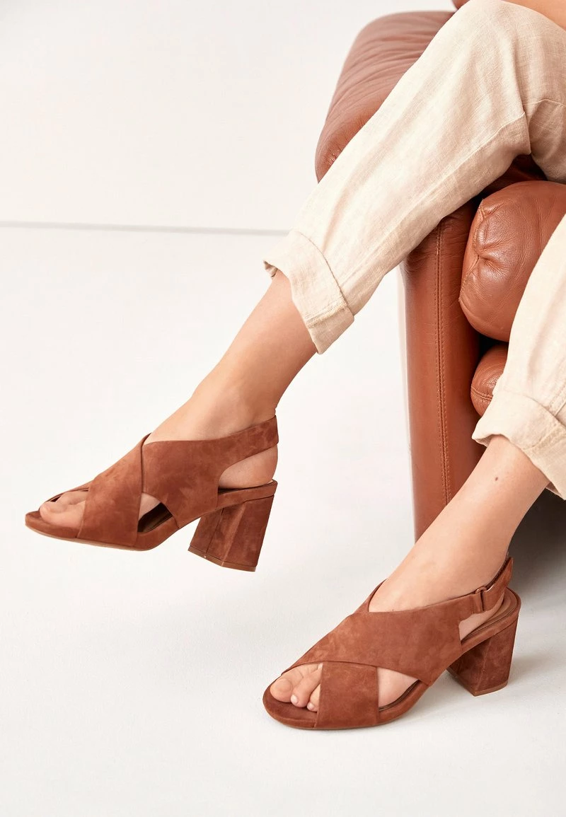Next Damen MOTION FLEX - High Heel Sandalette - Tan