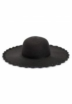 Next Damen SCALLOP EDGE WEAVE FLOPPY - Hut - Black