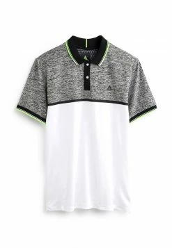 Next Herren Poloshirt - Grey White Colourblock