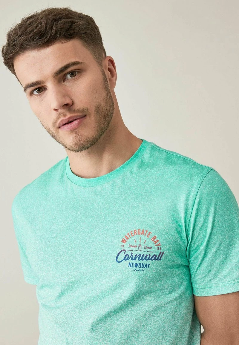 Next Herren T-Shirt Print - Mint Green – Bild 3