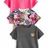 Next Kinder 3 PACK - T-Shirt Print - Pink /black